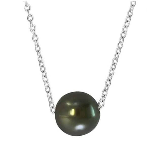 EFFY 8MM Tahitian Pearl and Sterling Silver Pendant Necklace - Picture 1 of 7